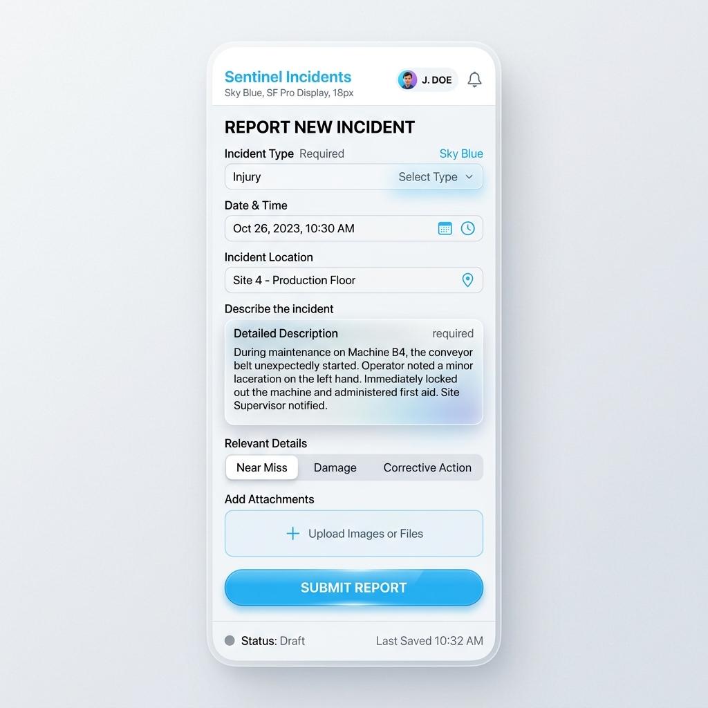 Mobile Incident Reporting Interface
