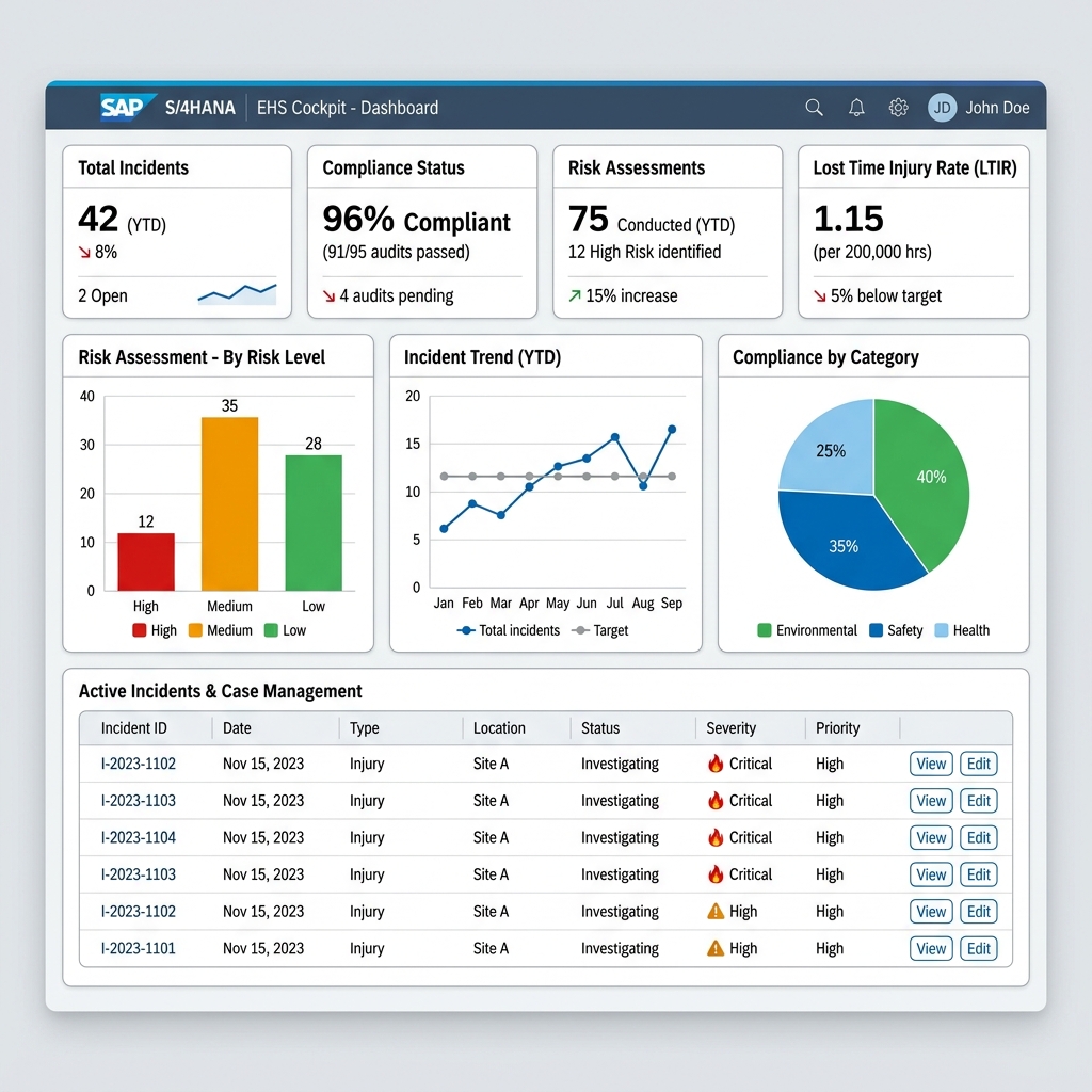 SAP S/4HANA EHS Dashboard